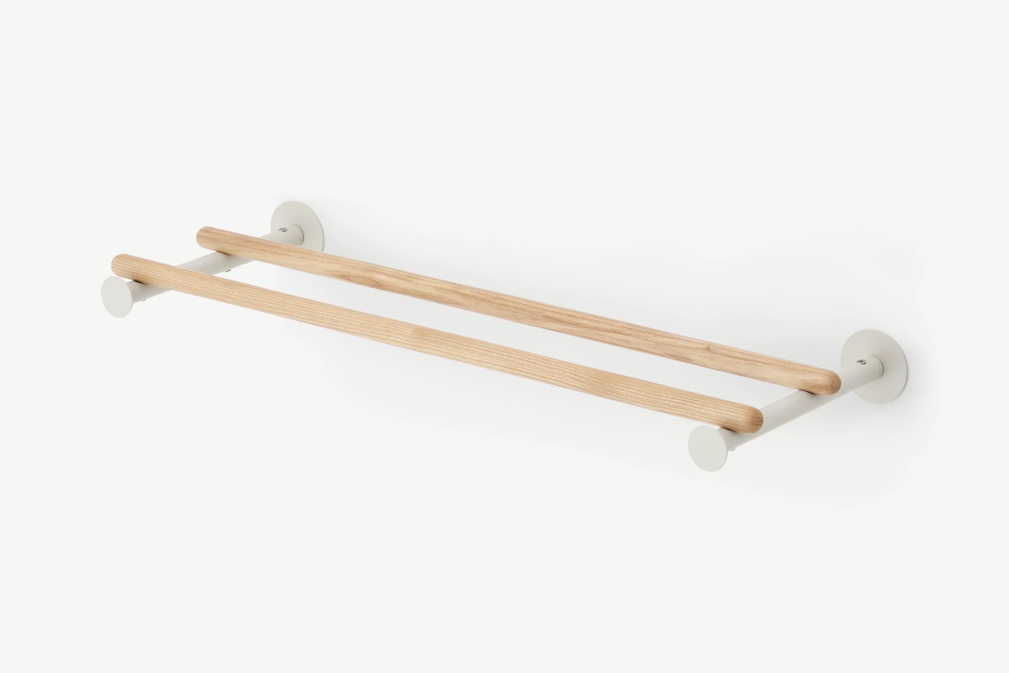 Vali double wall towel rack, gray