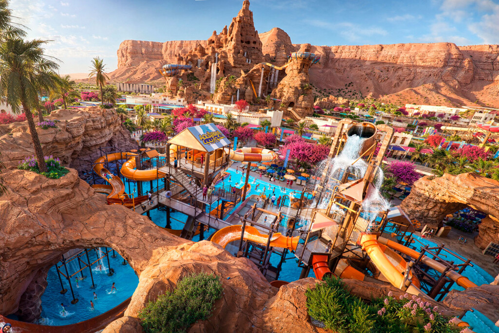 Si construir un edificio de 170 km de largo parecía distópico, NEOM sube la apuesta: un enorme parque acuático en el desierto