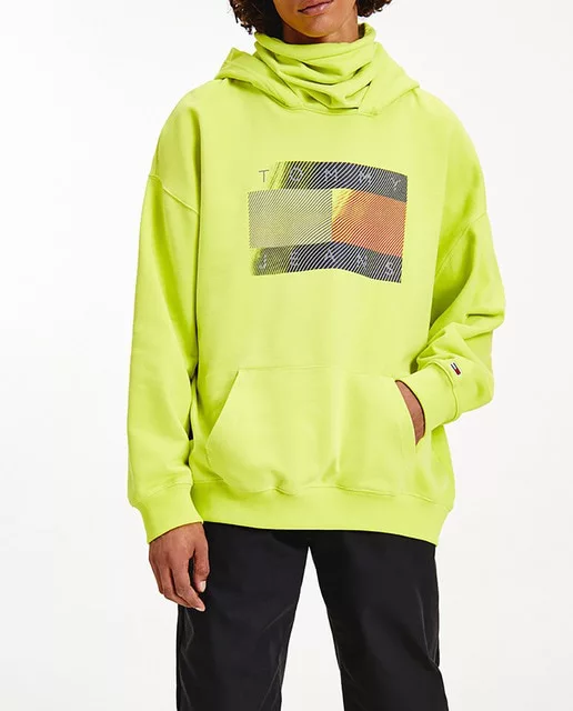 SUDADERA DE HOMBRE AMARILLA CON CUELLO ALTO