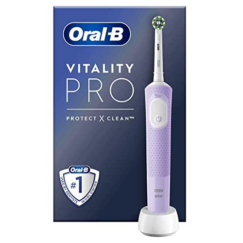 Oral-B Vitality PRO Cepillo de Dientes Eléctrico con Mango Recargable, 3 Modos de Limpieza, Temporizador y Batería de Larga Duración - Lila