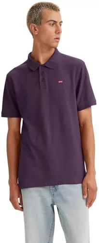 Levi's Hombre Polo de Manga Corta de algodón con Estructura de piqué, Azul (Night Shade X), S
