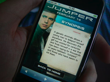 Jumper, primera película con website optimizado para el iPhone/iPod Touch