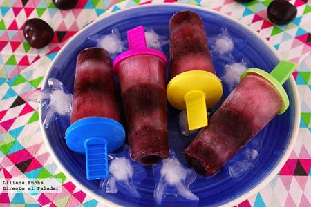 Polos de cereza y coco. Receta ligera
