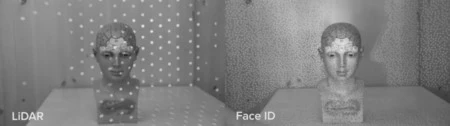 iFixit では、LiDAR センサーと Face ID を比較しました。