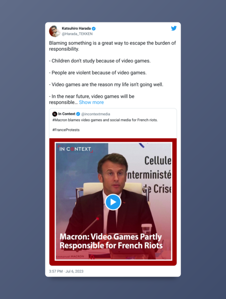 Tweet De Katsuhiro Harada