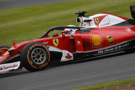 La nueva versión de halo probada por Ferrari en Silverstone no convence a Vettel