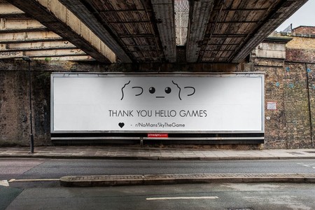La comunidad de No Man's Sky compra el espacio de una valla publicitaria para darle las gracias a Hello Games