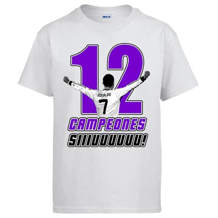 Camiseta Real Madrid campeones la duodécima CR7 por sólo 21,90 euros en Ebay y con envío gratuito