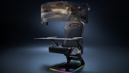 Razer Brooklyn, la silla gaming del futuro nos muestra en vídeo su pantalla plegable de 60 pulgadas que se guarda en la parte posterior