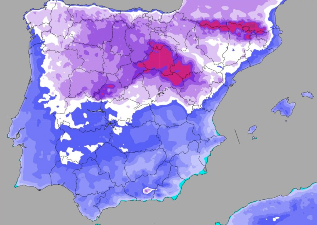 Estamos a las puertas del fin de semana más frío del año: -10º en el interior de España y un tiempo incontrolable