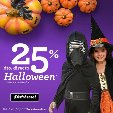 25% de descuento en disfraces de Halloween y accesorios en Toys Rus 