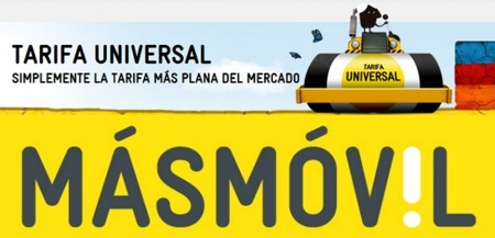 MÁSMÓVIL presenta la Tarifa Universal: 300 minutos y 300 MB por 9.95 euros hasta verano