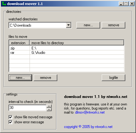 DownloadMover, organizando tus descargas en Windows