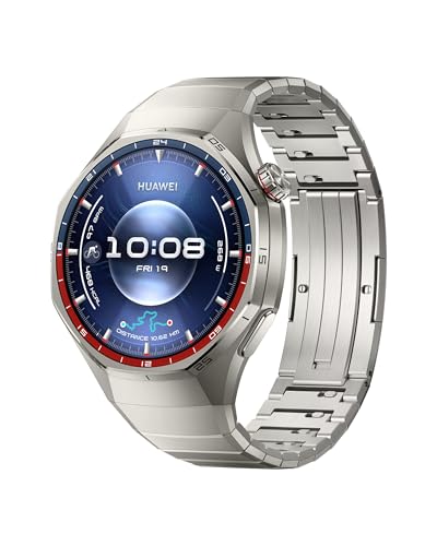HUAWEI Watch GT 6 Pro 46mm GPS Smartwatch 1.47''AMOLED Pantalla Táctil, hasta 21 Días de Autonomía, Ciclismo Nivel Profesional, NFC, iOS Android Compatible, Análisis ECG, Monitoreo de Salud, Titanio