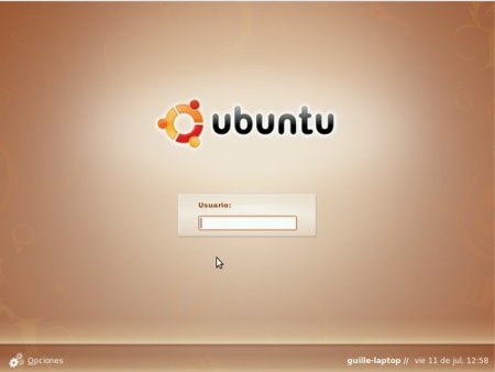 Instalar Ubuntu 8.04 - Inicio de sesión