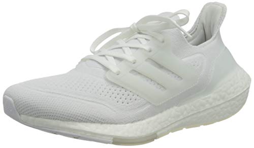 adidas Ultraboost 21, Sneaker Hombre, Footwear White/Footwear White/Grey, 36 EU