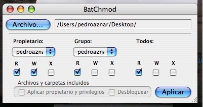 BatChmod: Otra forma de cambiar permisos a los ficheros