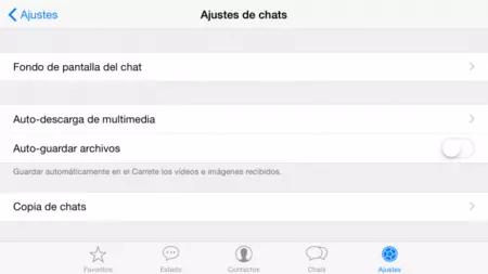 Whatsapp Ajustes Chat