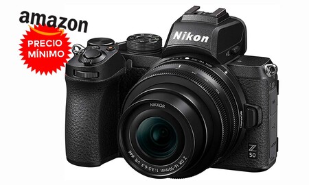 Más barata todavía: la cámara sin espejo Nikon Z50 con objetivo 16-50mm está a su precio mínimo en Amazon por 850,99 euros