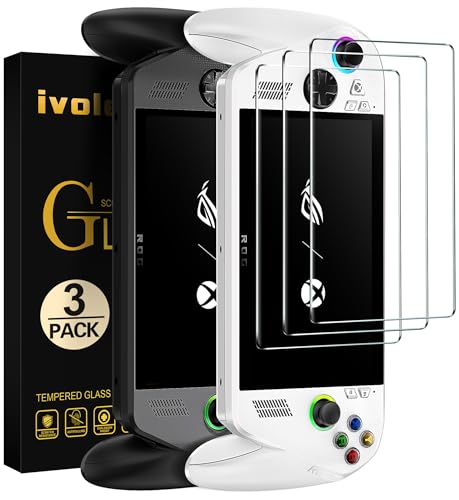 ivoler 3 Piezas Protector de Pantalla para ROG Xbox Ally/ROG Xbox Ally X 2025,Vidrio templado de 7 pulgadas, dureza 9H, antihuellas, claridad de alta definición, sin burbujas