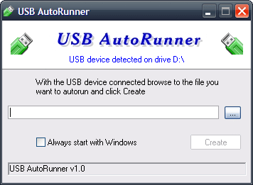 USB Autorunner, ejecuta una aplicación cuando conectas una unidad USB en Windows