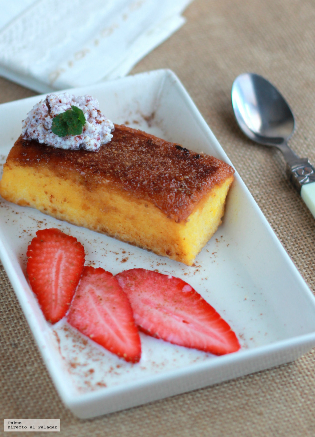 Torrijas de sobao pasiego con requesón, original variación sobre la clásica receta de Semana Santa