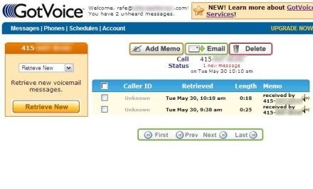 GotVoice lee tu buzón de voz y te envía el mensaje al email