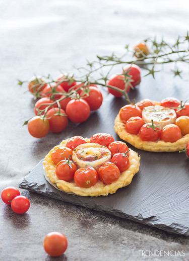 Receta de tartaletas de cherry, queso de cabra y sirope de arce ¡Adiós verano, hola otoño!