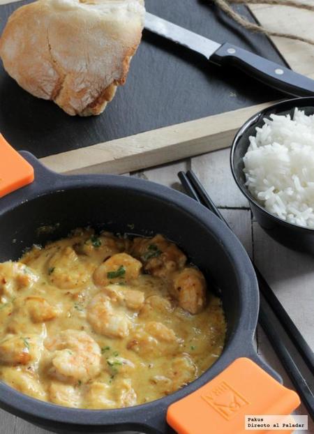 Langostinos al curry