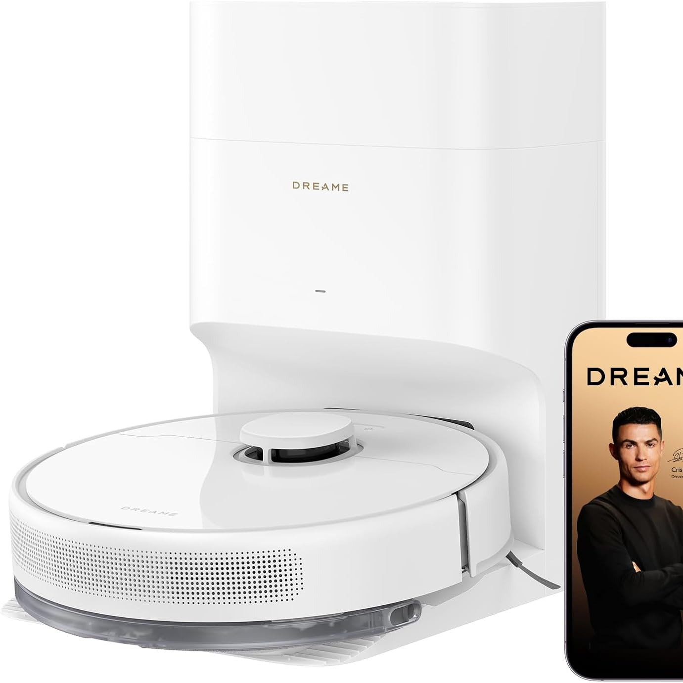 DREAME D15 Plus Robô Aspirador e Passa Pano com Autoesvaziamento, Sucção 13.000 Pa, Limpeza de Carpetes, Desvio de Obstáculos, Antienrosco, Limpeza para Pets, Bateria Longa, Compatível com Alexa, 127V
