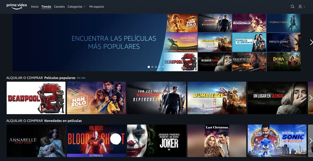 Amazon Prime Video añade la compra y renta de películas en México