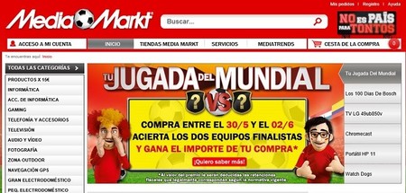Media Markt devolverá el dinero a quienes acierten los finalistas del Mundial de Brasil