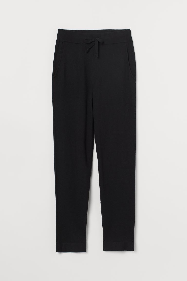 Joggers de punto fino