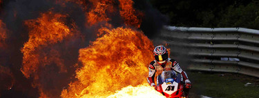 La historia detrás de la foto: Noriyuki Haga en llamas