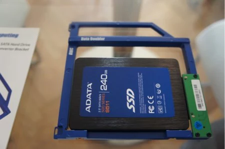 El disco SSD montado en el Data Doubler