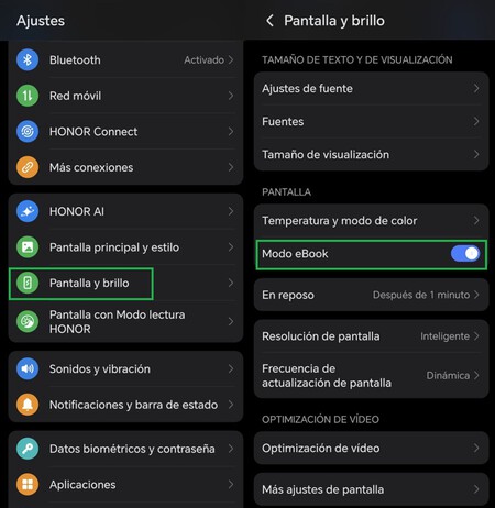 Modo Ebook Android