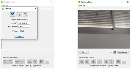 ドロイドカメラ Wi-Fi 接続