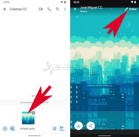 メッセージの落書き