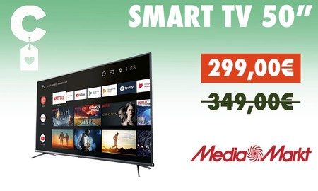 Este Smart TV 4K de 50 pulgadas es el chollo del aniversario de MediaMarkt: Alexa, Android TV y Chromecast por menos de 300 euros