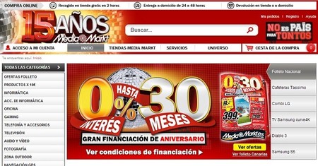 Hasta 30 meses sin interés para tus compras en Media Markt