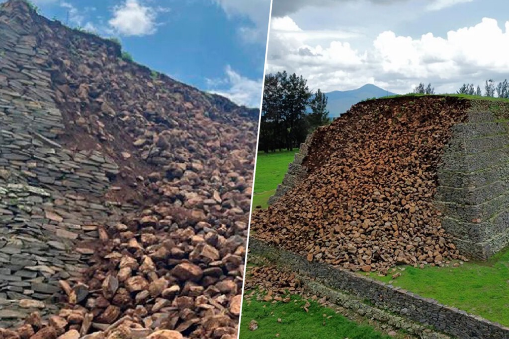 Lo que los aztecas no pudieron conquistar, el cambio climático lo ha conseguido: el derrumbe de una mítica pirámide de México