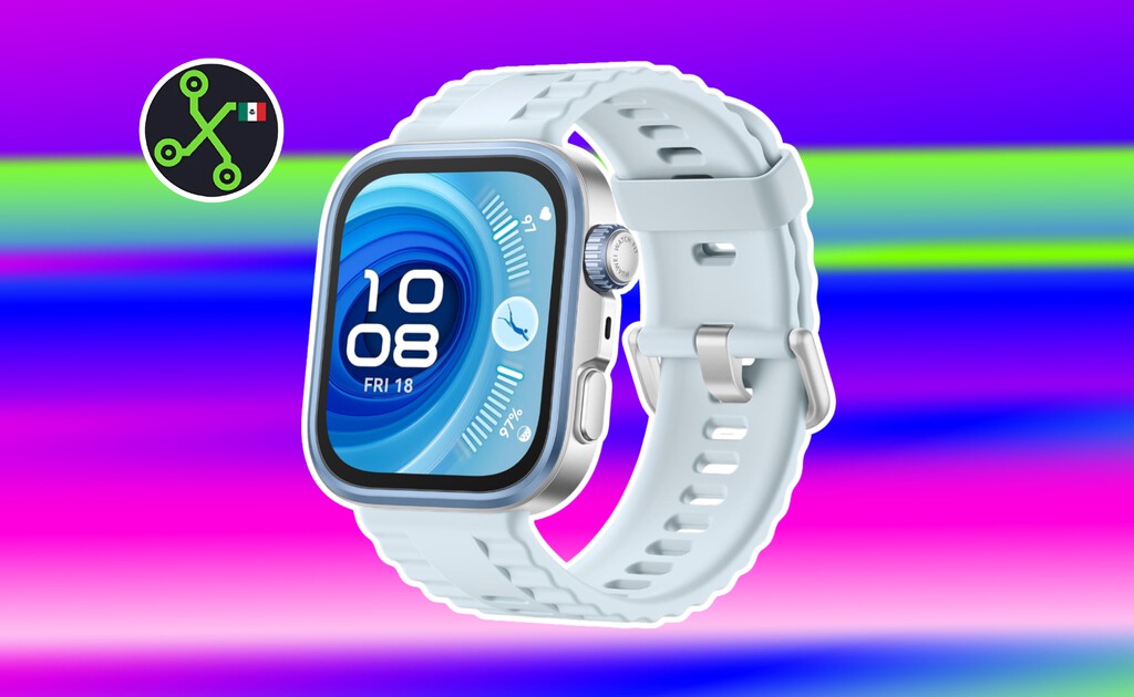 Bonito smartwatch con diseño cuadrado y pantalla de zafiro. Tiene batería de 10 días y ECG