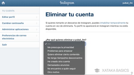 Instagram: cómo borrar o eliminar tu cuenta para siempre