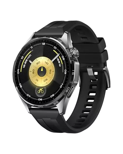 HUAWEI Watch GT 6 46mm GPS Smartwatch, 1.47''AMOLED Pantalla Táctil, hasta 21 Días de Autonomía, Ciclismo, 100+Modos Deportivos, Compatible con iOS Android, NFC, Monitoreo de Salud, Negro