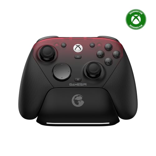 GameSir G7 Pro Mando 1000Hz con Estación de Carga para Xbox Series X|S, Xbox One, Windows 10/11 & Android – Joysticks TMR, Gatillos Ajustables & 4 Botones Programables – Shadow Ember