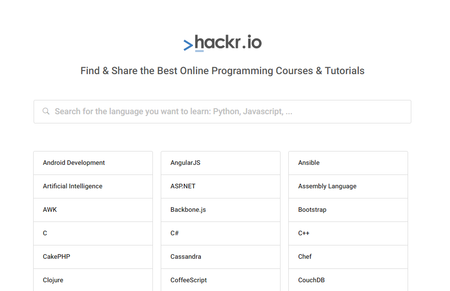 Usa este buscador para encontrar los mejores cursos y tutoriales de programación en la web