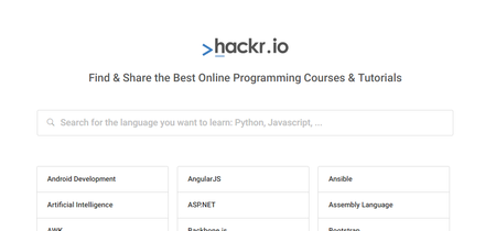 Usa este buscador para encontrar los mejores cursos y tutoriales de programación en la web