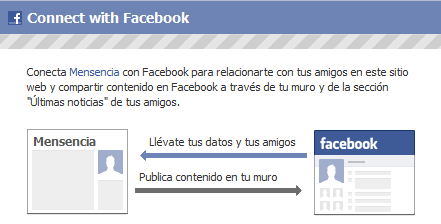 Conéctate a Mensencia con tu cuenta de Facebook