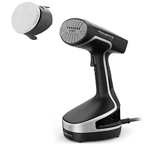 Rowenta Steam Force DR8250 - Cepillo de vapor 2000 W, Vapor continuo 30 g/min Golpe de vapor de 90 g/min, Rápido calentamiento Higieniza y desinfecta, 2 ajustes de vapor Todo tipo textiles Negro/Plata
