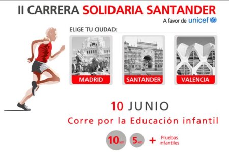 II Carrera Solidaria Santander para apoyar a la educación infantil